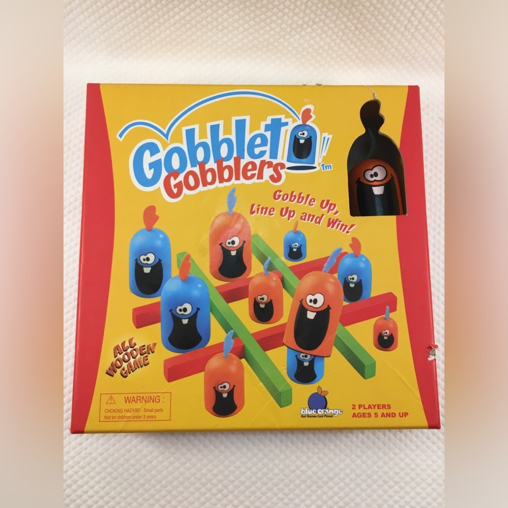 Tic tac toe Gobblet Gobblers Blue Orange games wooden board game new age 3D